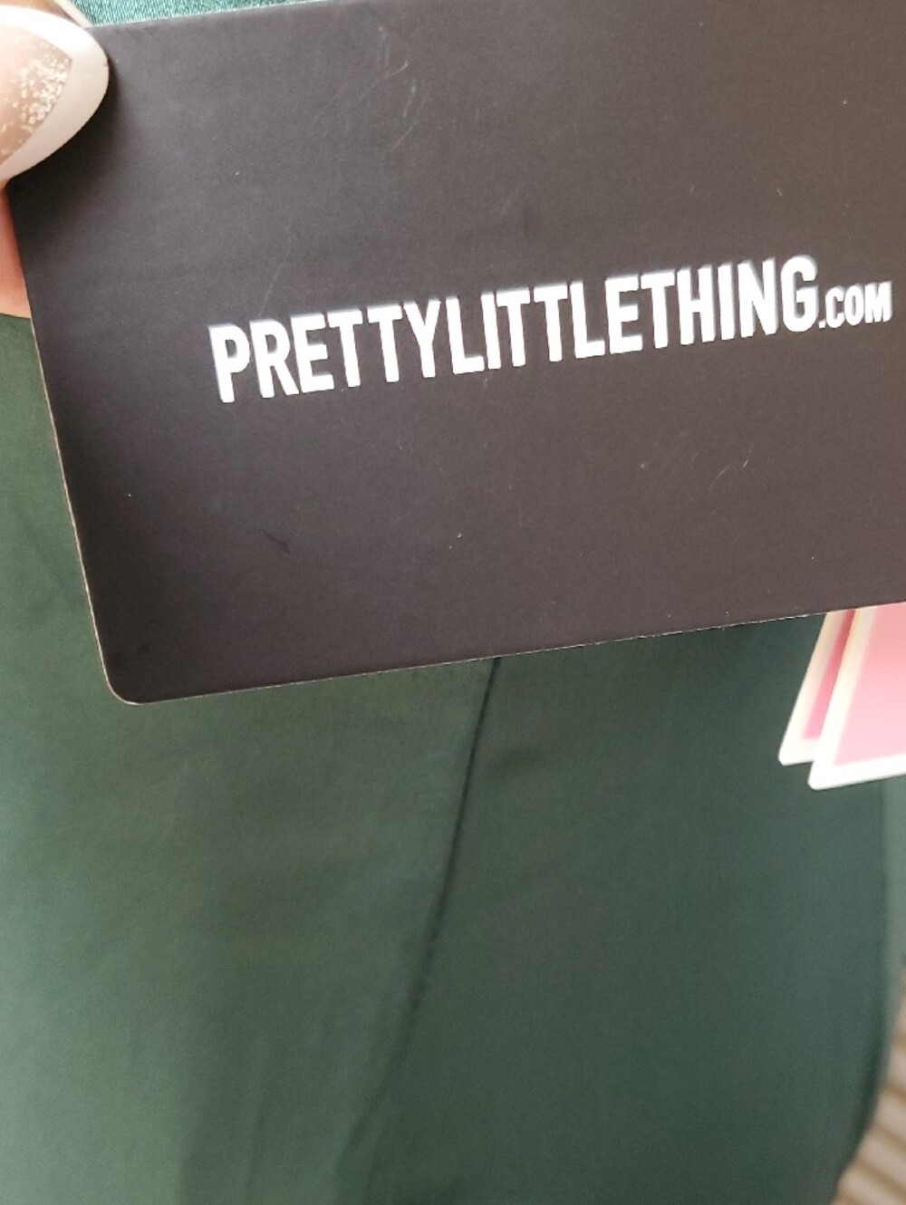 PrettyLittleThing Satin Cowl Midi Dress in Emerald - Picture 4 of 11